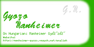 gyozo manheimer business card
